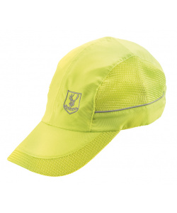 High visibility yellow cap with visor