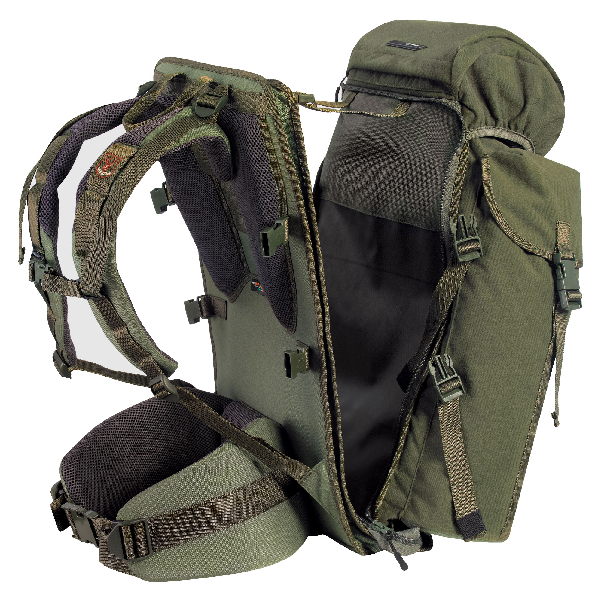 Zaino sloveno in microfibra con porta carabina 45 L